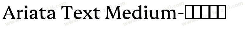 Ariata Text Medium字体转换